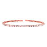 3.39ct 14k Rose Gold Diamond Bangle